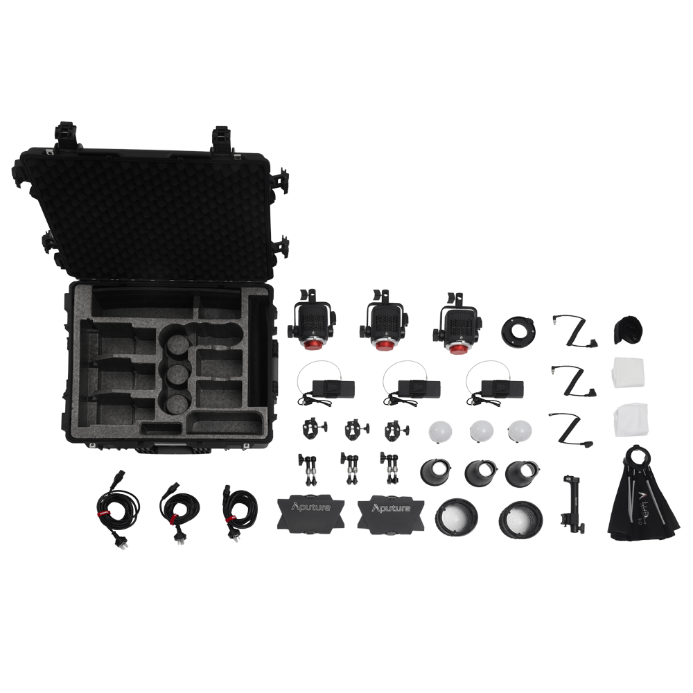 APUTURE STORM 80C 3-LIGHT KIT COMPLETE